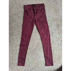 Flying Monkey Tencel Blend Skinny Jeans Womens 25 Burgundy Wine Red Stretch